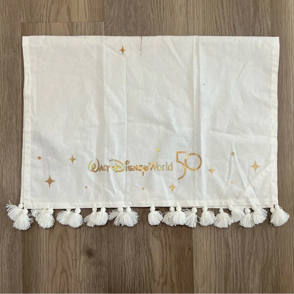 Walt Disney World 50th Anniversary Castle Hand Towel with Tassel Detail NWOT